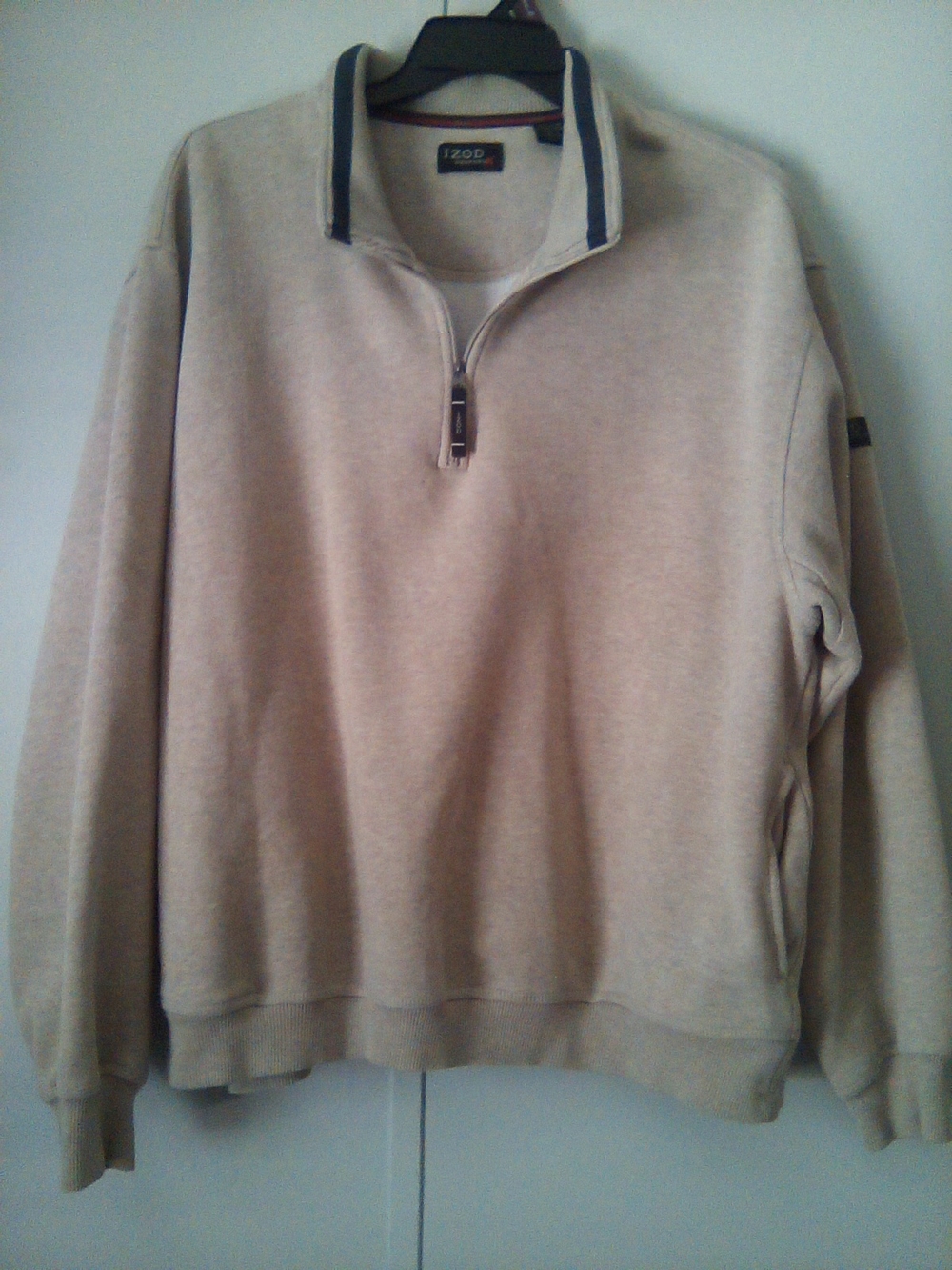 IZOD Men's Beige Quarter-Zip Sweater